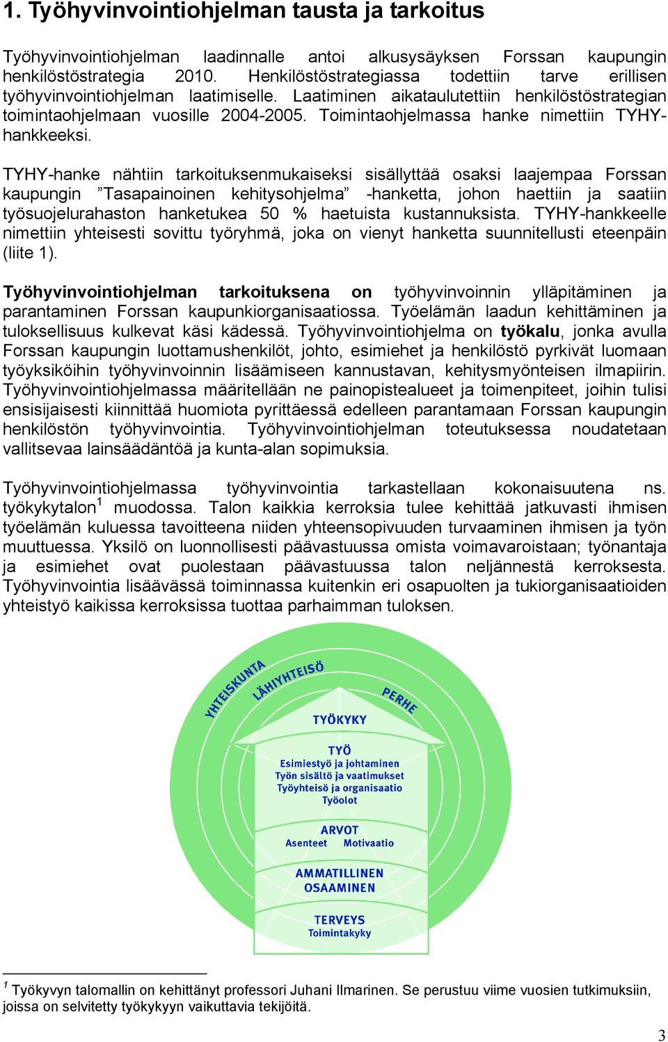 Toimintaohjelmassa hanke nimettiin TYHYhankkeeksi.