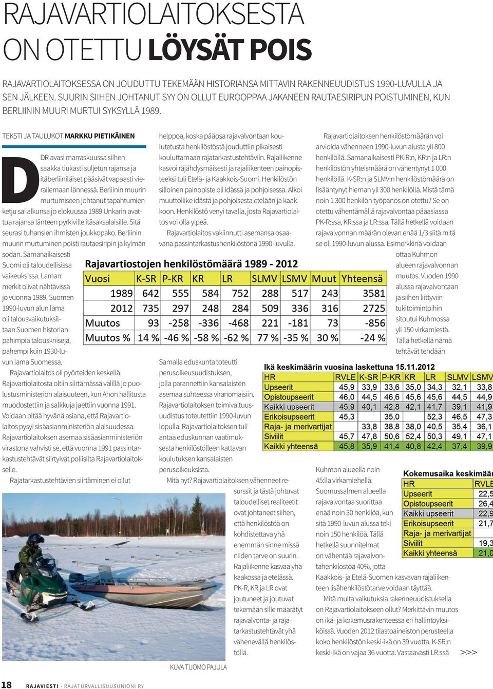 TEKSTI JA TAULUKOT MARKKU PIETIKÄINEN DDR avasi marraskuussa siihen saakka tiukasti suljetun rajansa ja itäberliiniläiset pääsivät vapaasti vierailemaan lännessä.