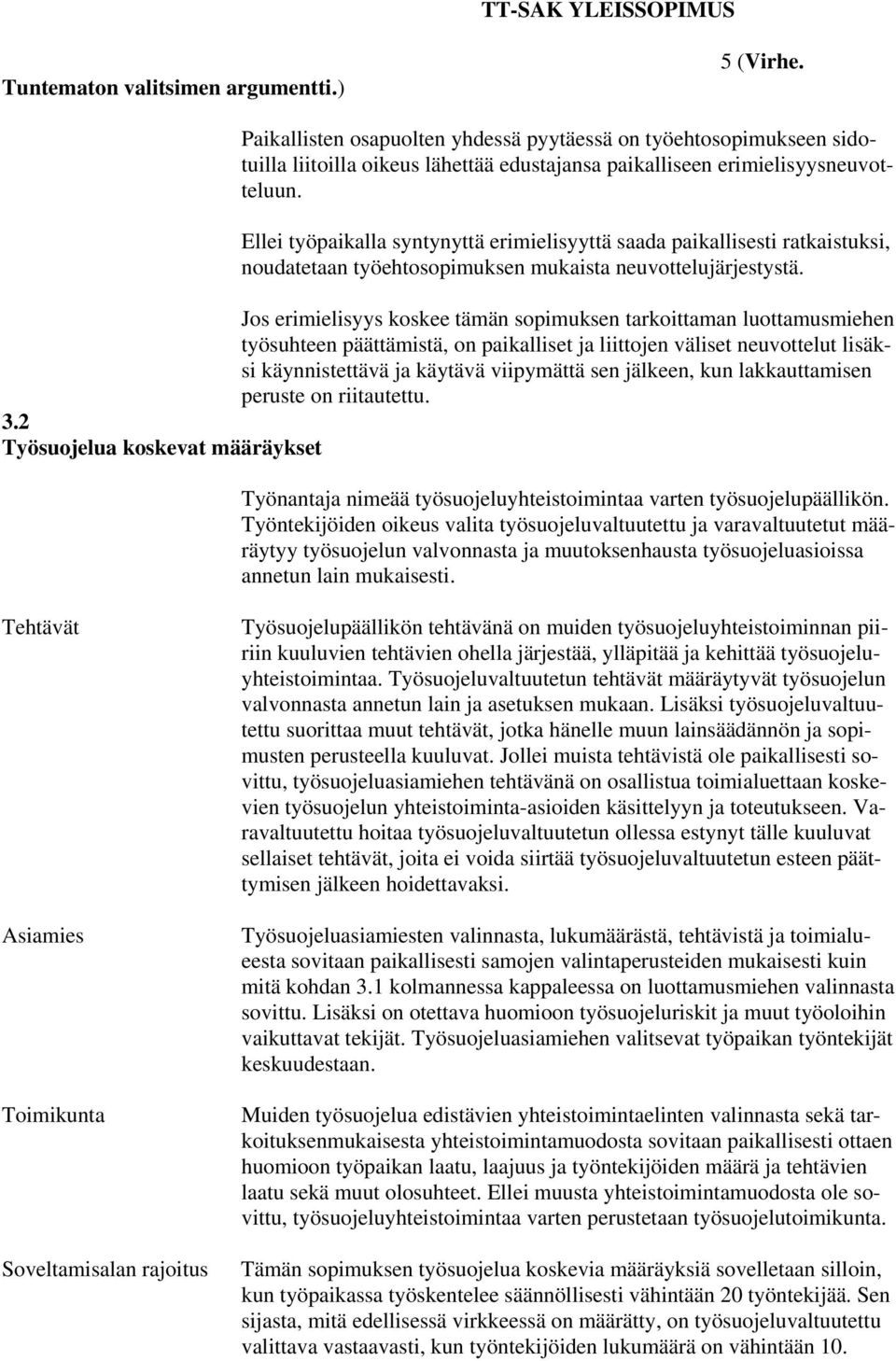 Jos erimielisyys koskee tämän sopimuksen tarkoittaman luottamusmiehen työsuhteen päättämistä, on paikalliset ja liittojen väliset neuvottelut lisäksi käynnistettävä ja käytävä viipymättä sen jälkeen,