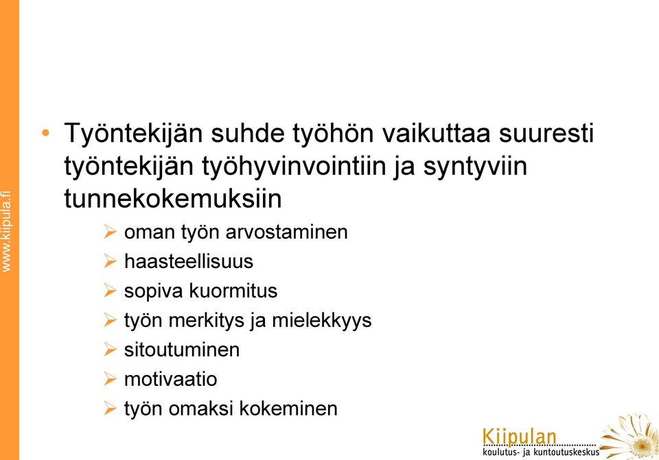 arvostaminen haasteellisuus sopiva kuormitus työn