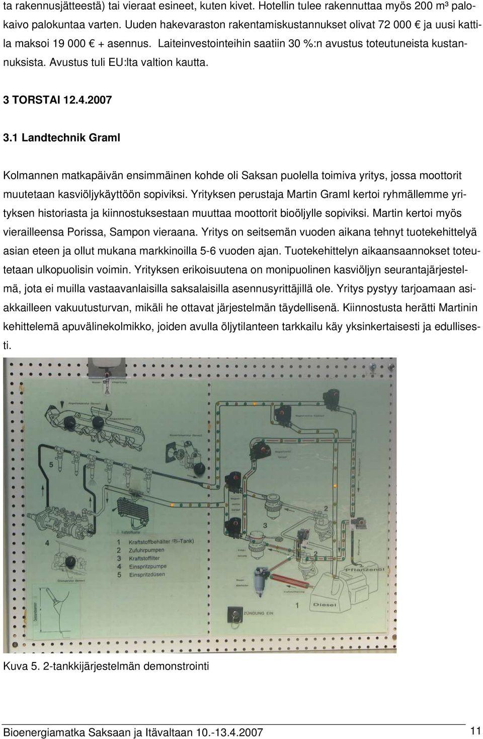 Avustus tuli EU:lta valtion kautta. 3 TORSTAI 12.4.2007 3.