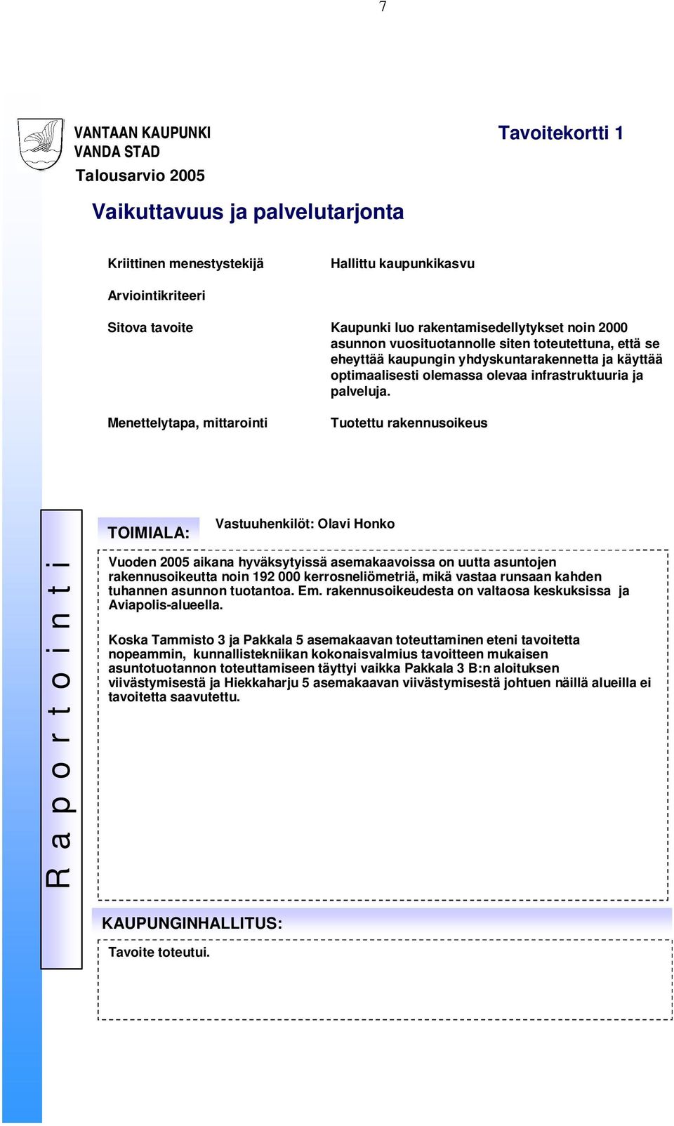 infrastruktuuria ja palveluja.