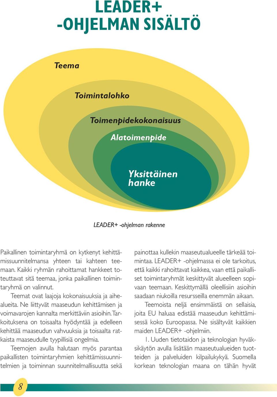 Ne liittyvät maaseudun kehittämisen ja voimavarojen kannalta merkittäviin asioihin.