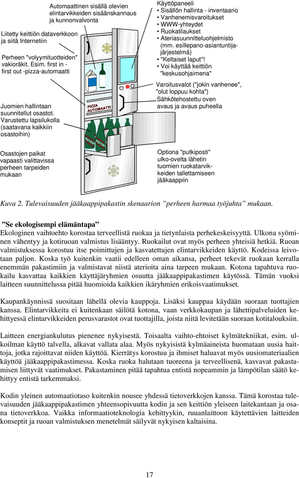 Vanhenemisvaroitukset WWW-yhteydet Ruokatilaukset Ateriasuunnitteluohjelmisto (mm. esillepano-asiantuntijajärjestelmä) "Keltaiset laput"!