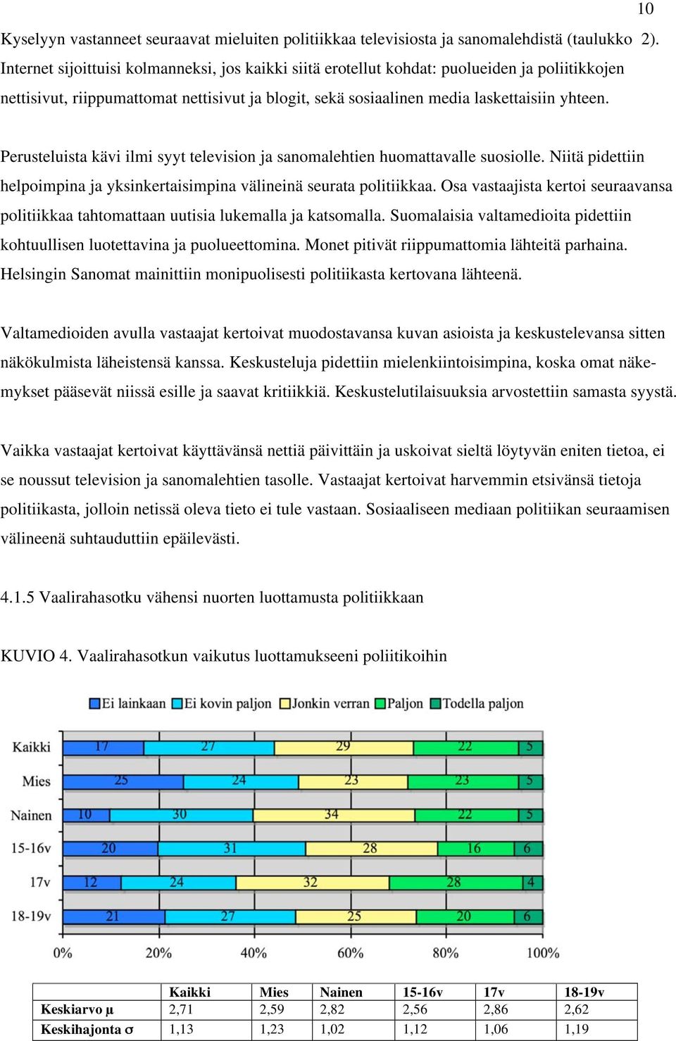 Perusteluista kävi ilmi syyt television ja sanomalehtien huomattavalle suosiolle. Niitä pidettiin helpoimpina ja yksinkertaisimpina välineinä seurata politiikkaa.