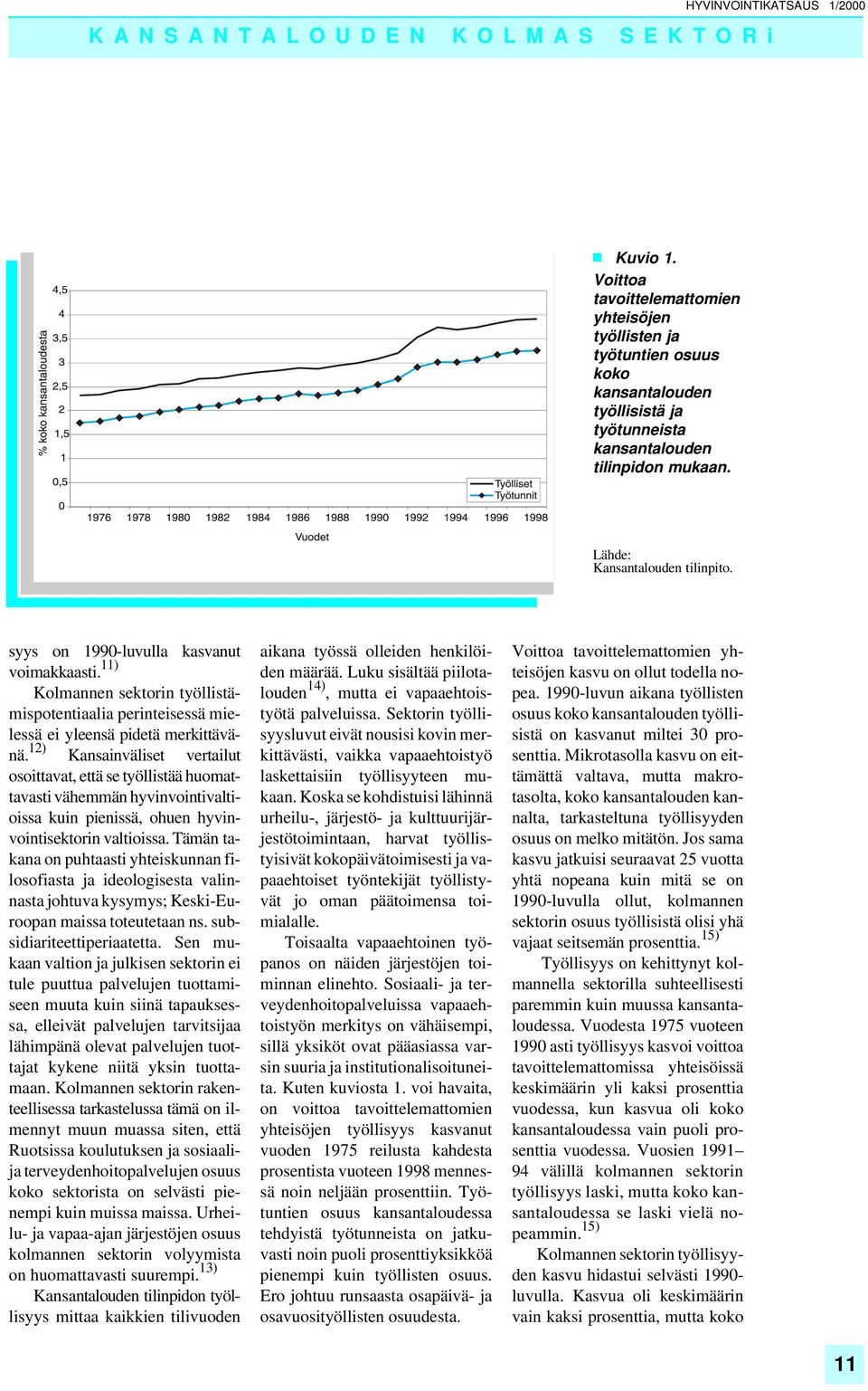 12) Kansainväliset vertailut osoittavat, että se työllistää huomattavasti vähemmän hyvinvointivaltioissa kuin pienissä, ohuen hyvinvointi valtioissa.