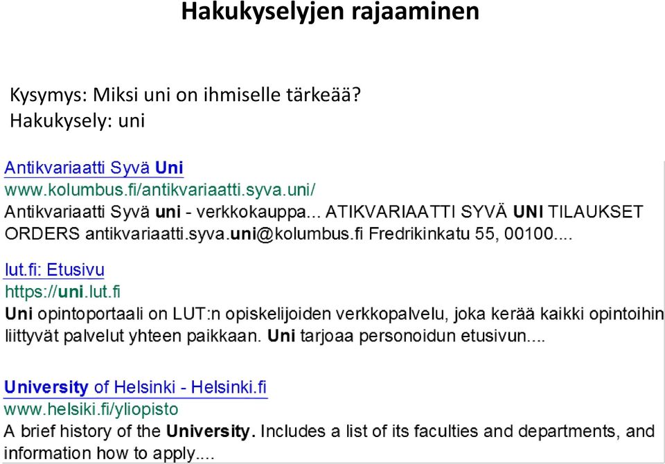 Miksi uni on