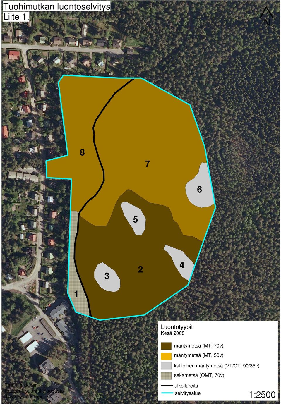 mäntymetsä (MT, 50v) kallioinen mäntymetsä (VT/CT, 90/35v)