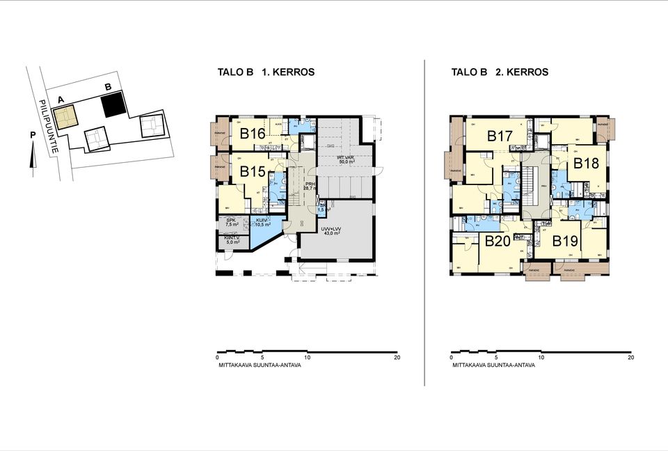 fi B16 16 1H++ 29,5 m 2 15 2H++ 45,5 m 2 0 5 PRH10 20 MITTAKAAVA UUNTAA-ANTAVA 28,7 m 2 L MU L MU B15 ALK/ 1,5 m 2 PK KUIV. 7,5 m 2 10,5 m 2 UVV+LVV 43,0 m 2 KIINT.V. 5,0 m 2 IRT.VAR.