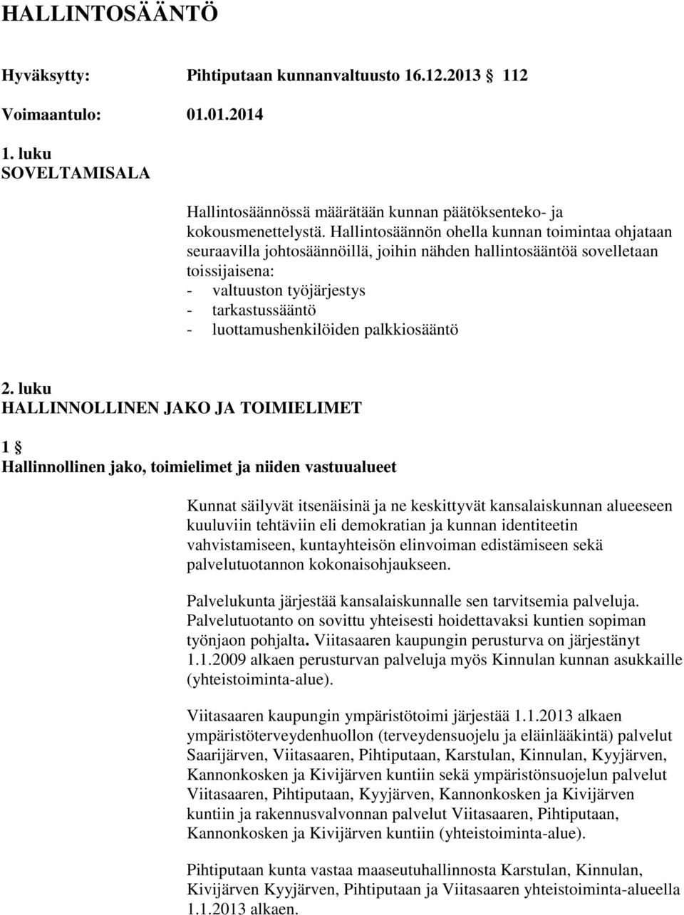 luottamushenkilöiden palkkiosääntö 2.