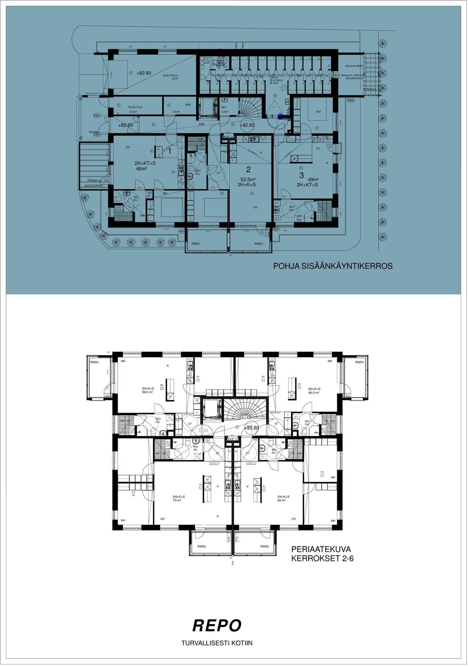 80 AUTOTAI 27m² HS-1 i 6x6o alareuna h=1400 mm SAVUNOISTO EGOA EI60 EI60 TEKN TIA SK SIIV 6.5m² 4.5m² 2.5m² EI60 K EI60 KATOS EI60 +82.80 +82.