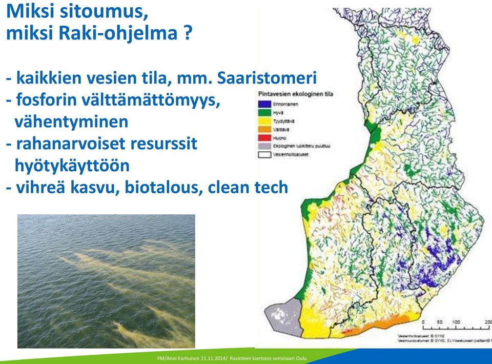 Saaristomeri - fosforin välttämättömyys,