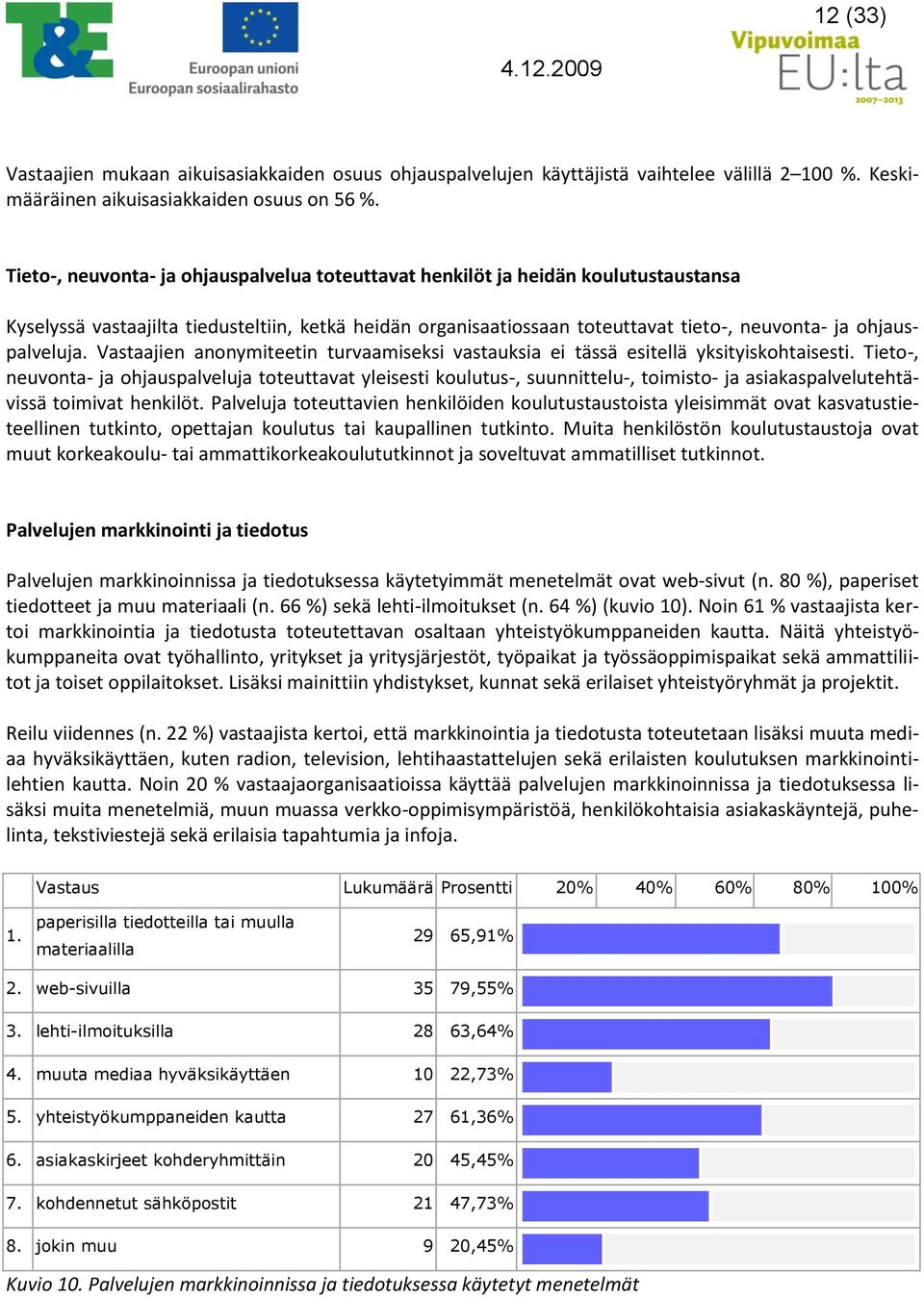 ohjauspalveluja. Vastaajien anonymiteetin turvaamiseksi vastauksia ei tässä esitellä yksityiskohtaisesti.