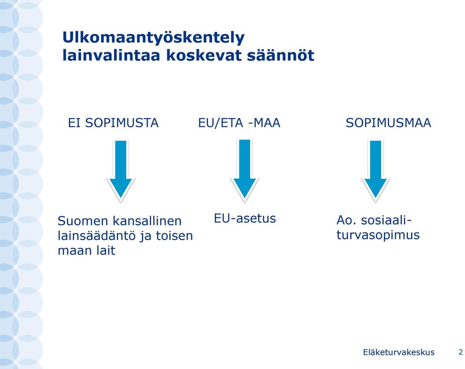 Suomen kansallinen lainsäädäntö ja toisen
