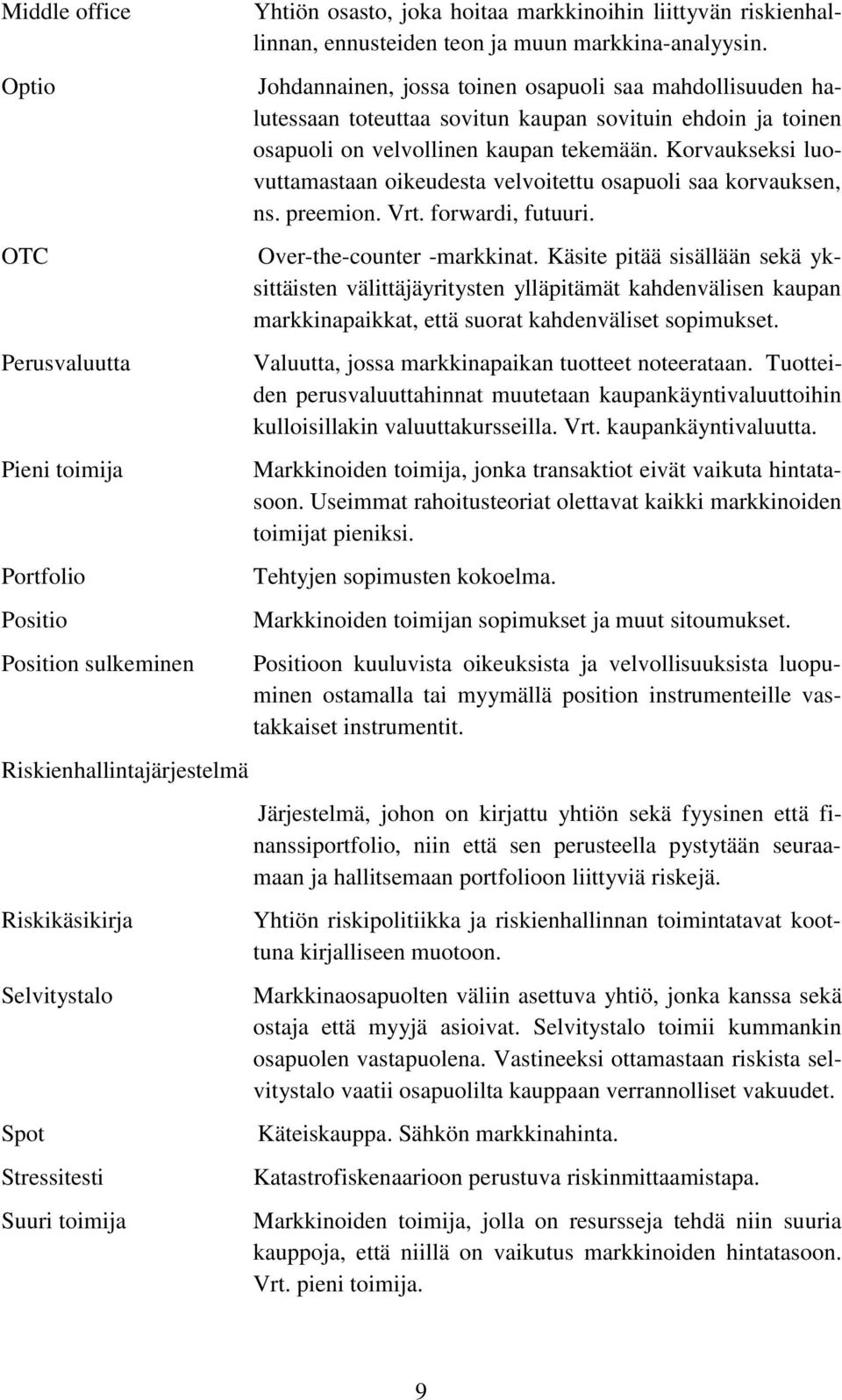 Johdannainen, jossa toinen osapuoli saa mahdollisuuden halutessaan toteuttaa sovitun kaupan sovituin ehdoin ja toinen osapuoli on velvollinen kaupan tekemään.