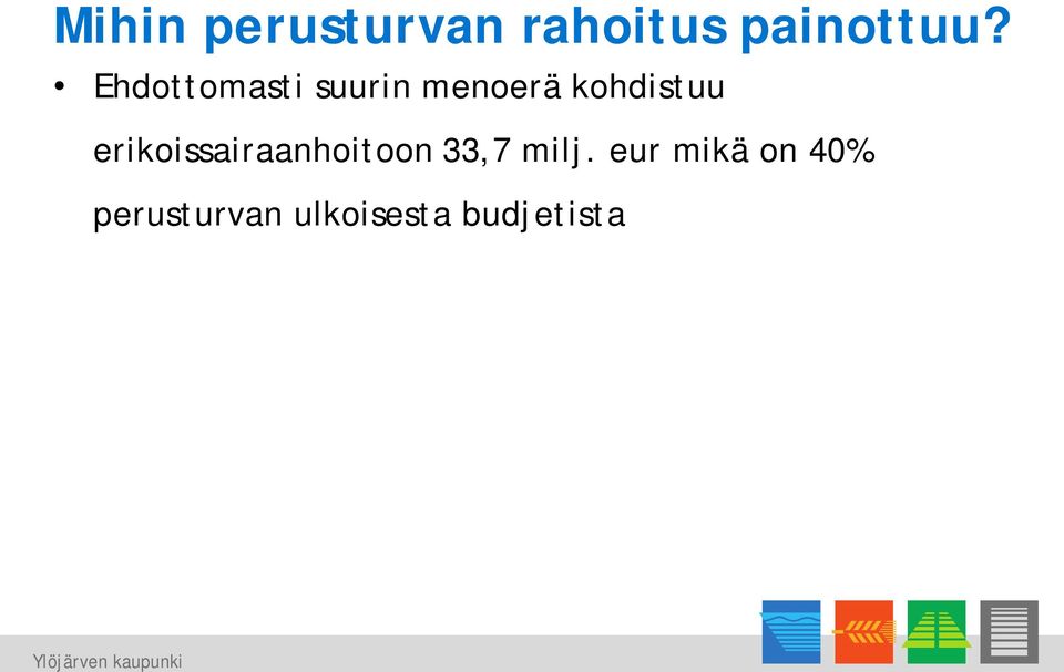 erikoissairaanhoitoon 33,7 milj.