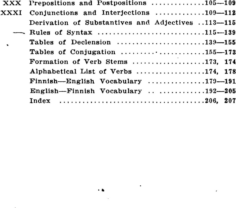 .113 115 Rules of Syntax 115 139 Tables of Declension 139 155 Tables of Conjugation " 155 173