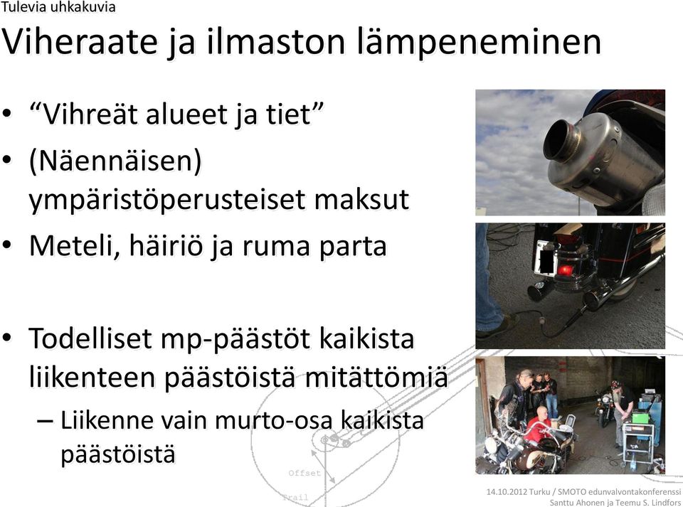 häiriö ja ruma parta Todelliset mp-päästöt kaikista liikenteen