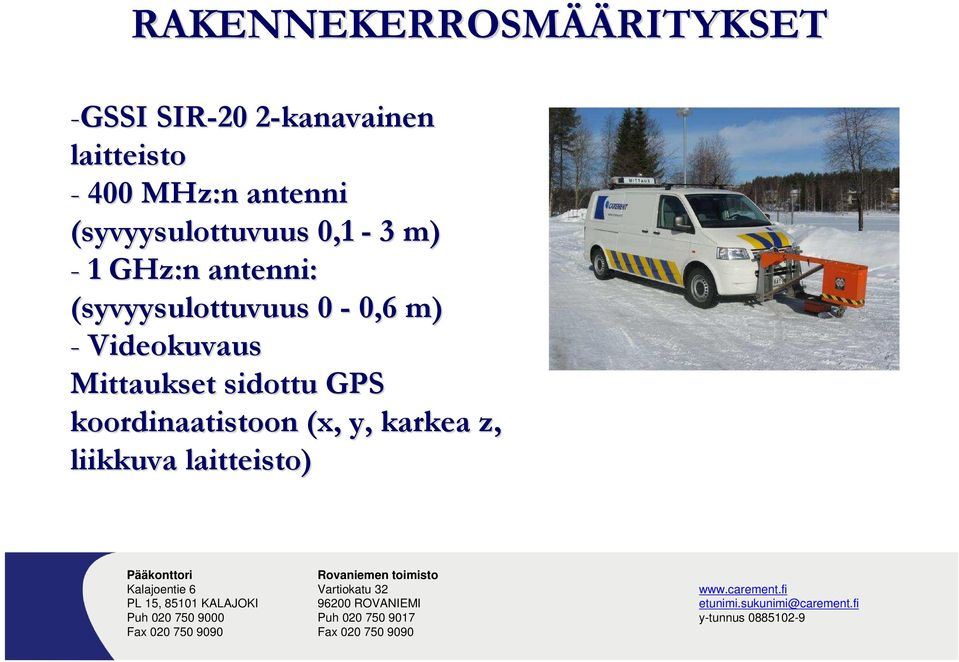 GHz:n antenni: (syvyysulottuvuus 0-0,6 m) -Videokuvaus