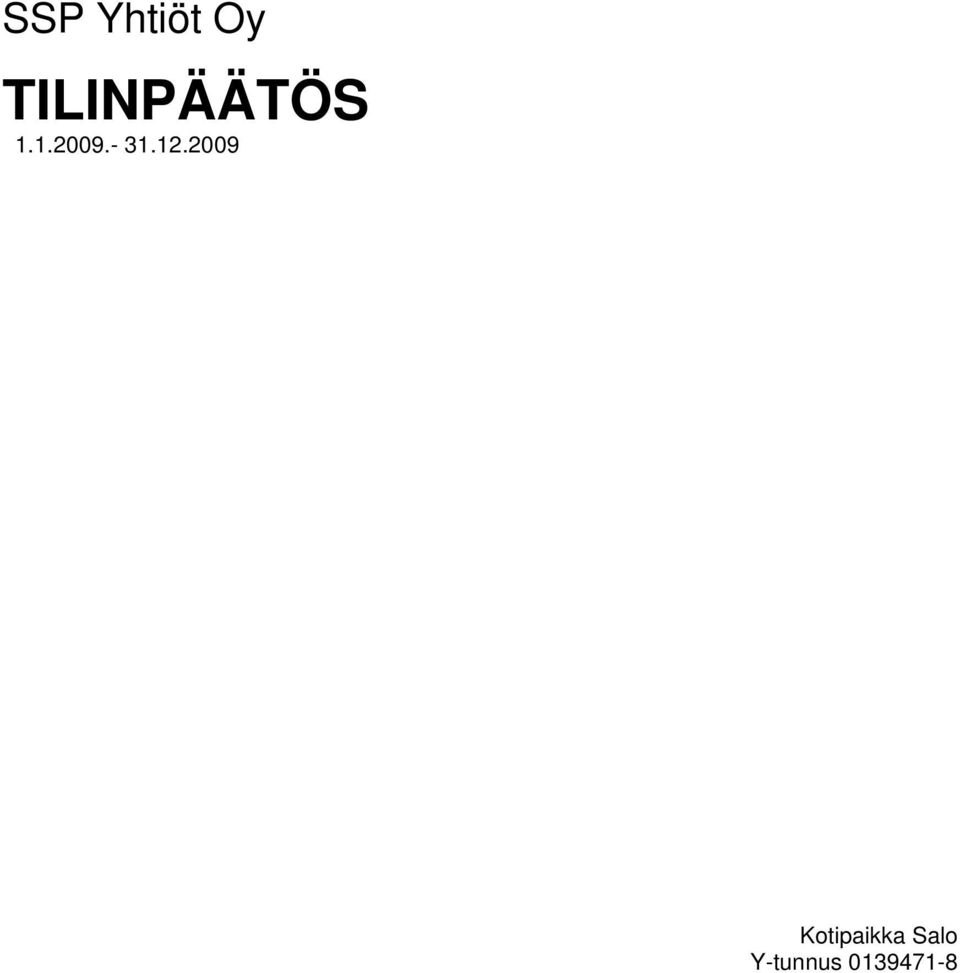 TILINPÄÄTÖS