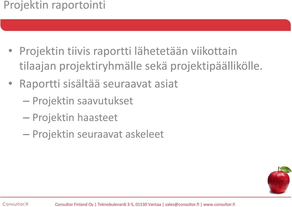 projektipäällikölle.