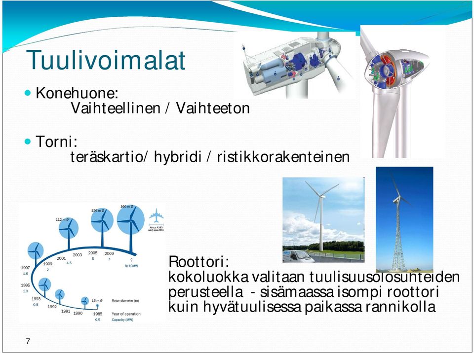 kokoluokka valitaan tuulisuusolosuhteiden perusteella -