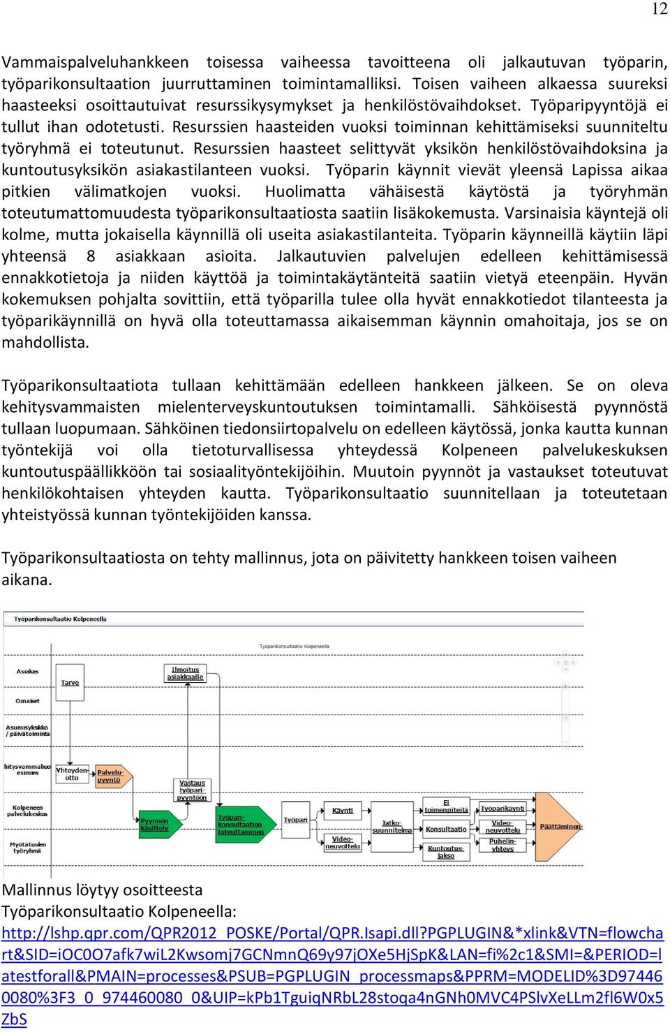 Resurssien haasteiden vuoksi toiminnan kehittämiseksi suunniteltu työryhmä ei toteutunut. Resurssien haasteet selittyvät yksikön henkilöstövaihdoksina ja kuntoutusyksikön asiakastilanteen vuoksi.