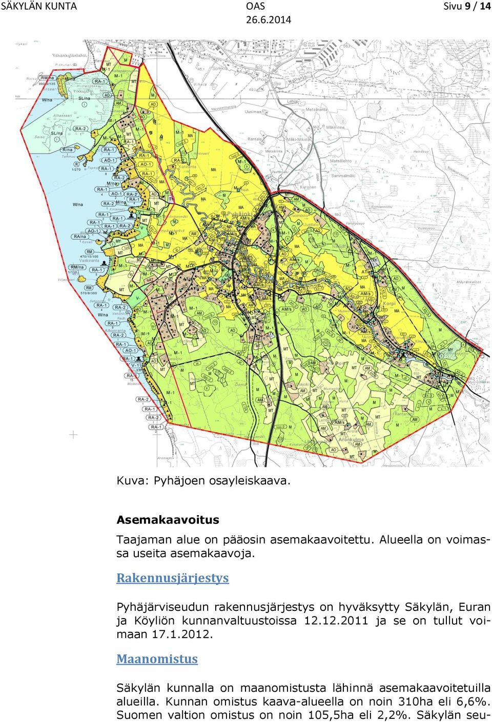 Rakennusjärjestys Pyhäjärviseudun rakennusjärjestys on hyväksytty Säkylän, Euran ja Köyliön kunnanvaltuustoissa 12.