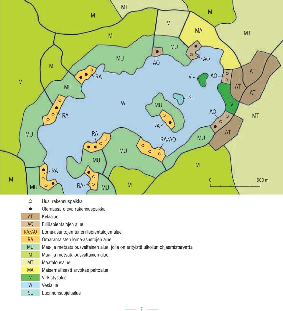 Omarantaisten loma-asuntojen alue aa- ja metsätalousvaltainen alue, jolla on erityistä ulkoilun ohjaamistarvetta