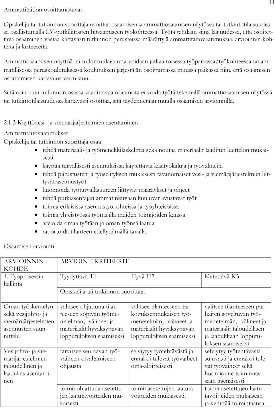 Ammattiosaamisen näyttöä tai tutkintotilaisuutta voidaan jatkaa toisessa työpaikassa/työkohteessa tai ammatillisessa peruskoulutuksessa koulutuksen järjestäjän osoittamassa muussa paikassa niin, että