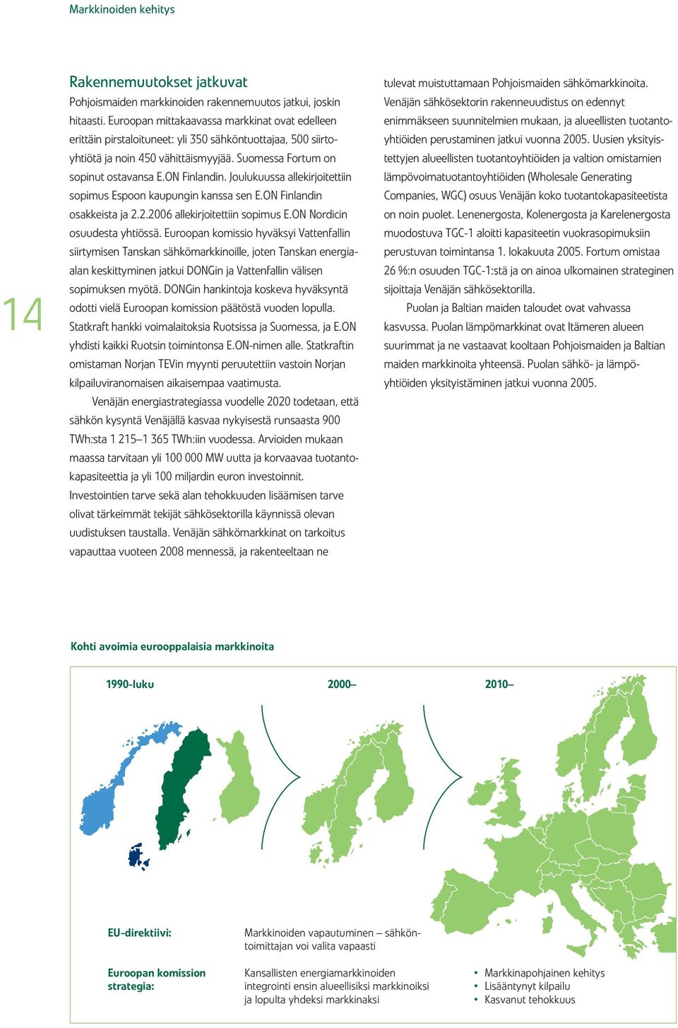 Joulukuussa allekirjoitettiin sopimus Espoon kaupungin kanssa sen E.ON Finlandin osakkeista ja 2.2.26 allekirjoitettiin sopimus E.ON Nordicin osuudesta yhtiössä.