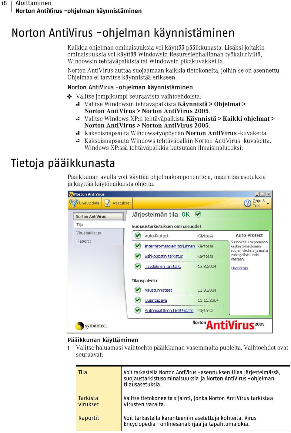 Norton AntiVirus auttaa suojaamaan kaikkia tietokoneita, joihin se on asennettu. Ohjelmaa ei tarvitse käynnistää erikseen.