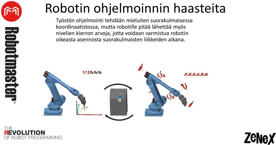 pitää lähettää myös nivelien kierron arvoja, jotta voidaan