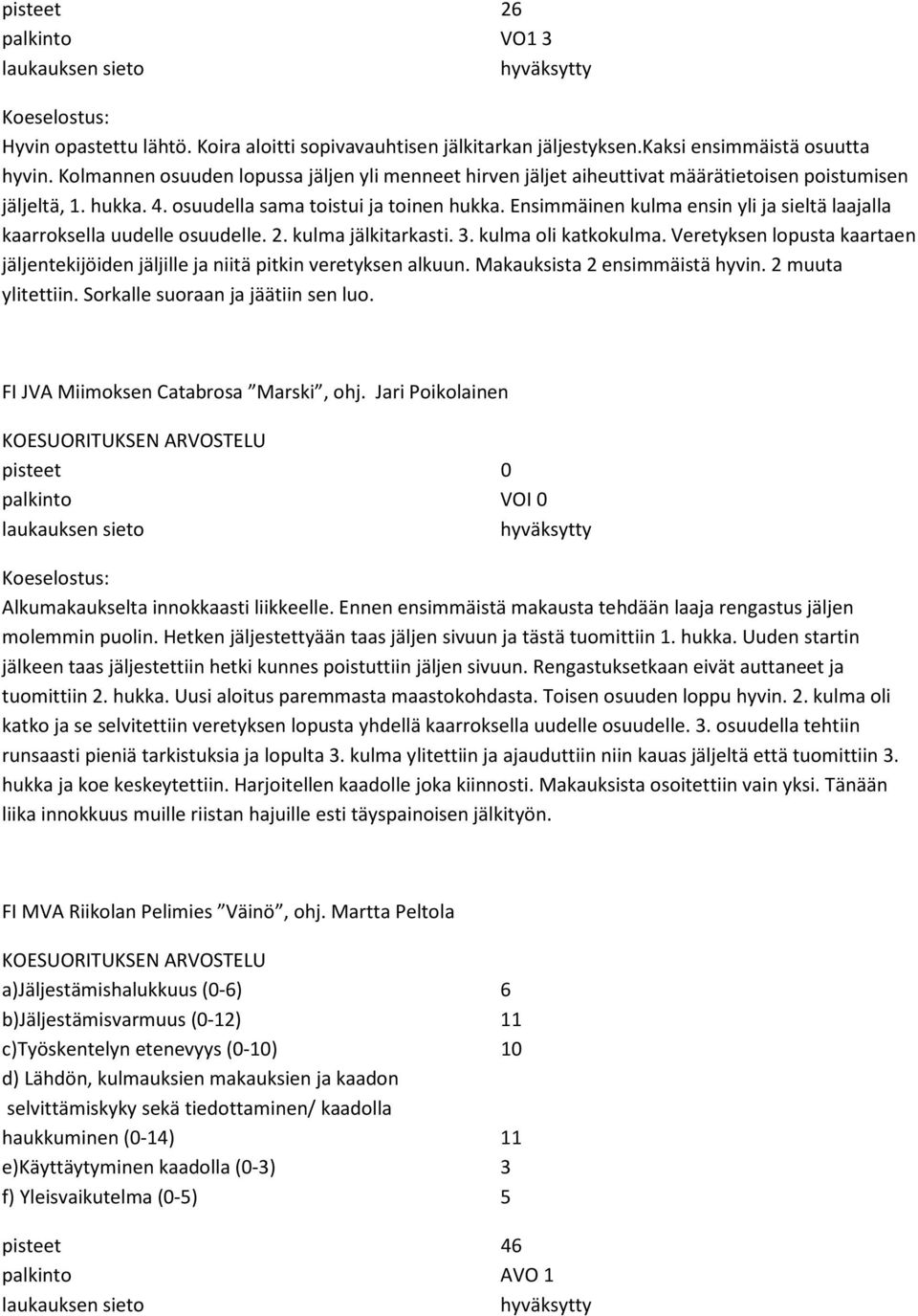 Ensimmäinen kulma ensin yli ja sieltä laajalla kaarroksella uudelle osuudelle. 2. kulma jälkitarkasti. 3. kulma oli katkokulma.