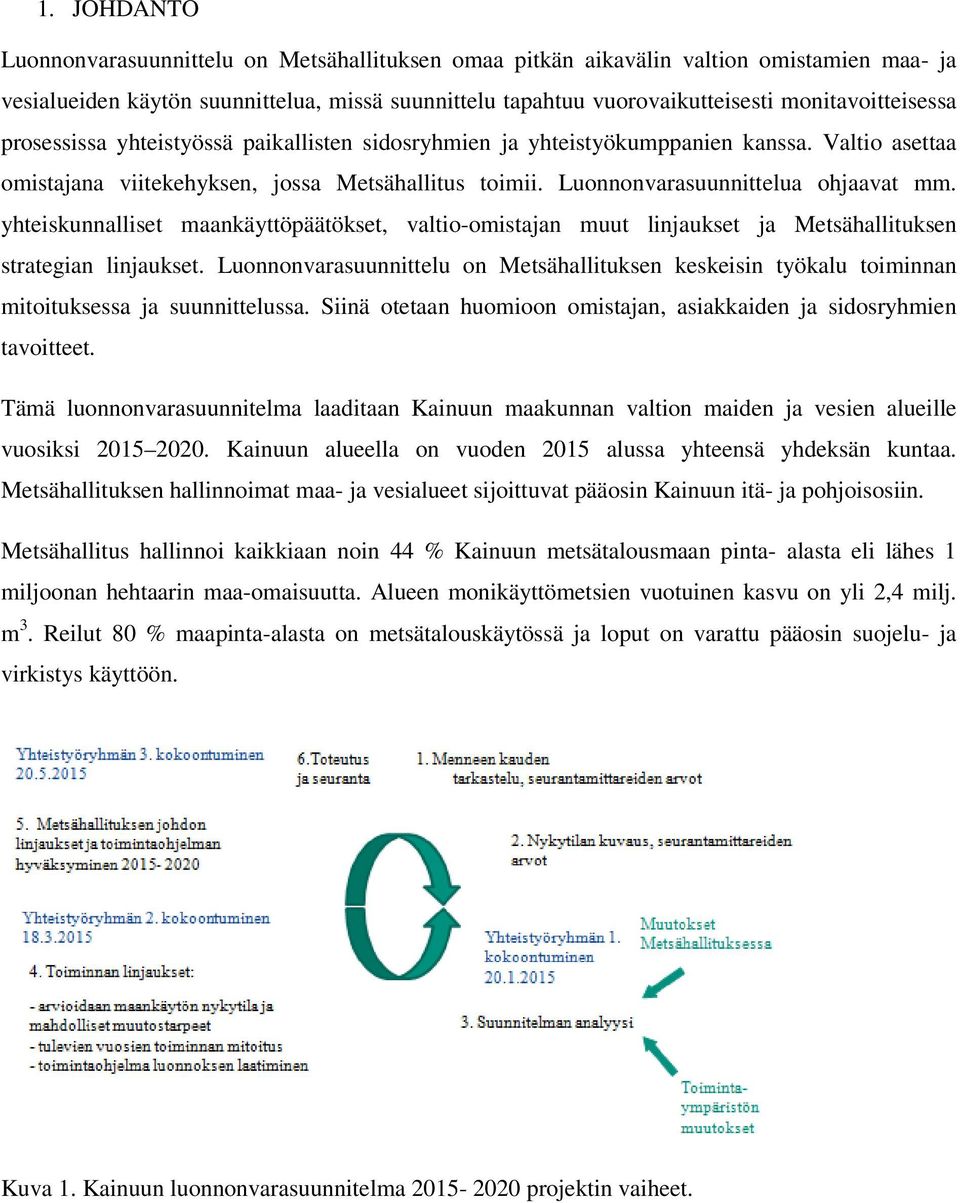 Luonnonvarasuunnittelua ohjaavat mm. yhteiskunnalliset maankäyttöpäätökset, valtio-omistajan muut linjaukset ja Metsähallituksen strategian linjaukset.