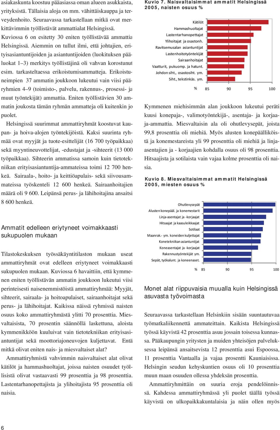 Aiemmin on tullut ilmi, että johtajien, erityisasiantuntijoiden ja asiantuntijoiden (luokituksen pääluokat 1 3) merkitys työllistäjinä oli vahvan korostunut esim.