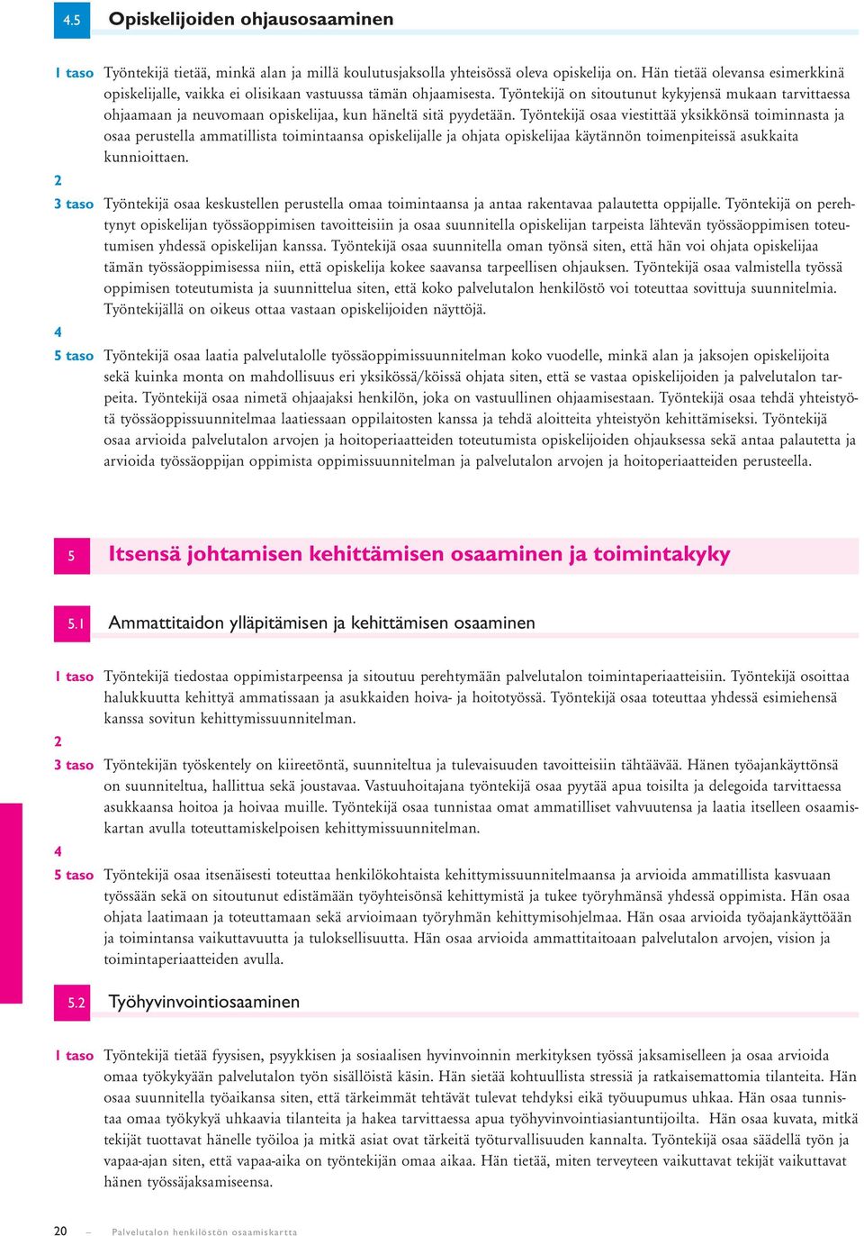 Työntekijä on sitoutunut kykyjensä mukaan tarvittaessa ohjaamaan ja neuvomaan opiskelijaa, kun häneltä sitä pyydetään.
