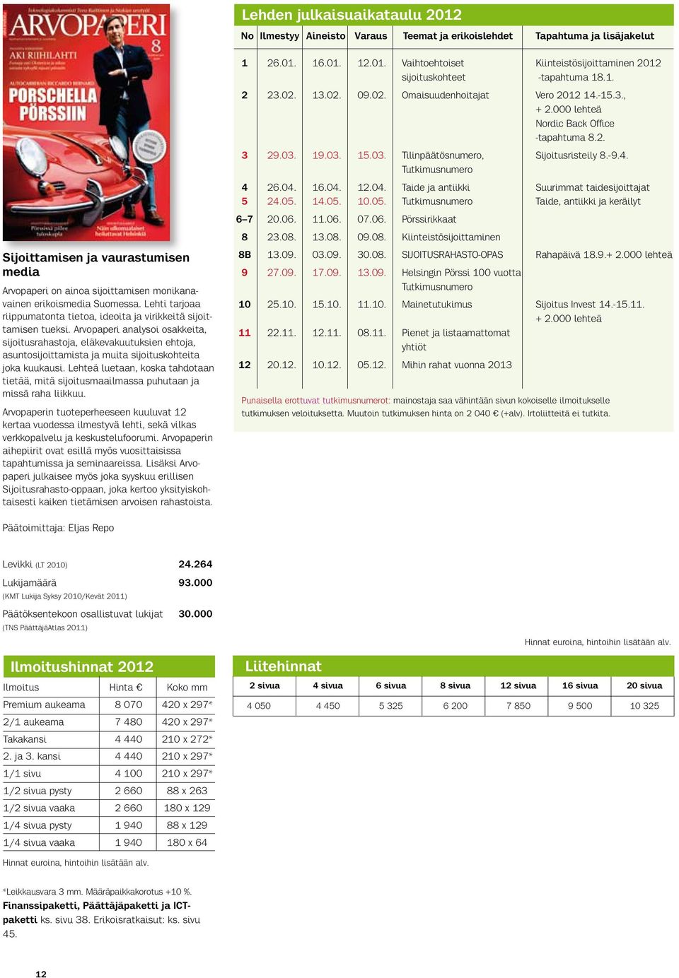 Arvopaperi analysoi osakkeita, sijoitusrahastoja, eläkevakuutuksien ehtoja, asuntosijoittamista ja muita sijoituskohteita joka kuukausi.