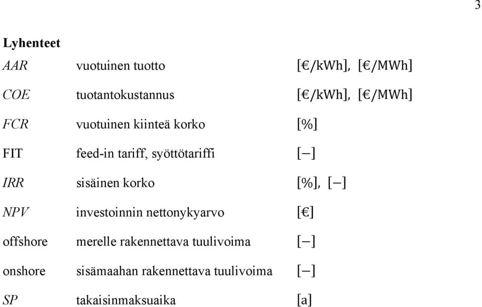 sisäinen korko %, NPV investoinnin nettonykyarvo offshore merelle