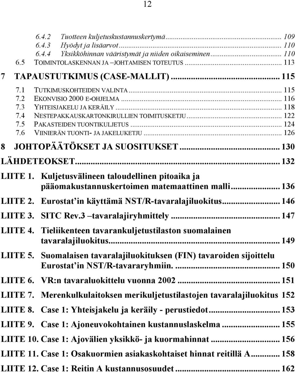 .. 122 7.5 PAKASTEIDEN TUONTIKULJETUS... 124 7.6 VIINIERÄN TUONTI- JA JAKELUKETJU... 126 8 JOHTOPÄÄTÖKSET JA SUOSITUKSET... 130 LÄHDETEOKSET... 132 LIITE 1.