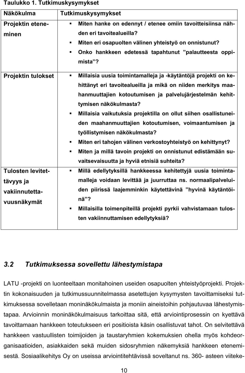 Projektin tulokset Millaisia uusia toimintamalleja ja -käytäntöjä projekti on kehittänyt eri tavoitealueilla ja mikä on niiden merkitys maahanmuuttajien kotoutumisen ja palvelujärjestelmän