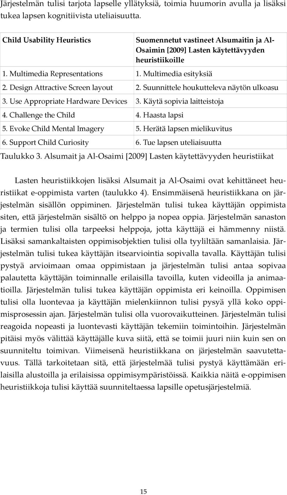 Design Attractive Screen layout 2. Suunnittele houkutteleva näytön ulkoasu 3. Use Appropriate Hardware Devices 3. Käytä sopivia laitteistoja 4. Challenge the Child 4. Haasta lapsi 5.