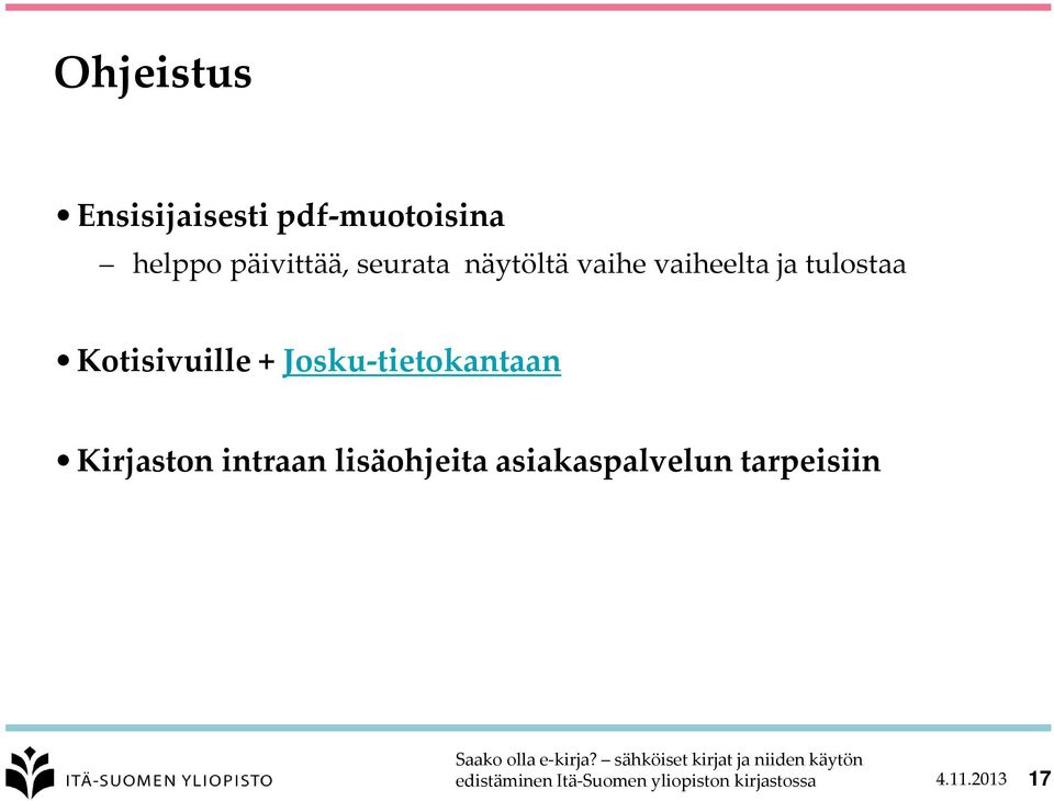 tulostaa Kotisivuille + Josku-tietokantaan