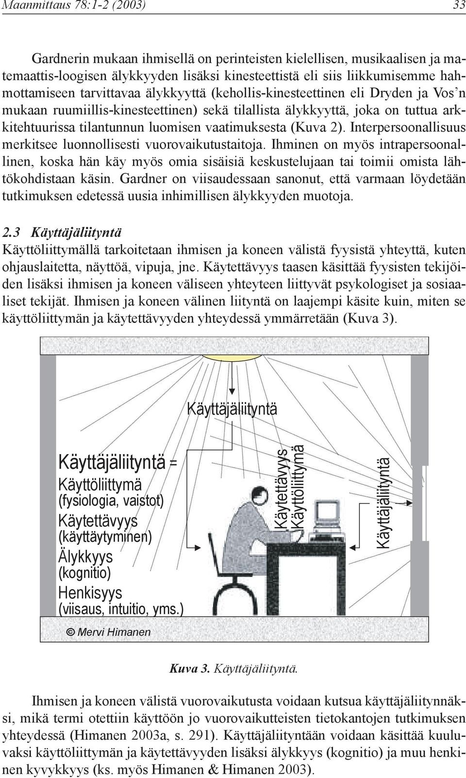 (Kuva 2). Inter persoonallisuus merkitsee luonnollisesti vuorovaikutustaitoja.