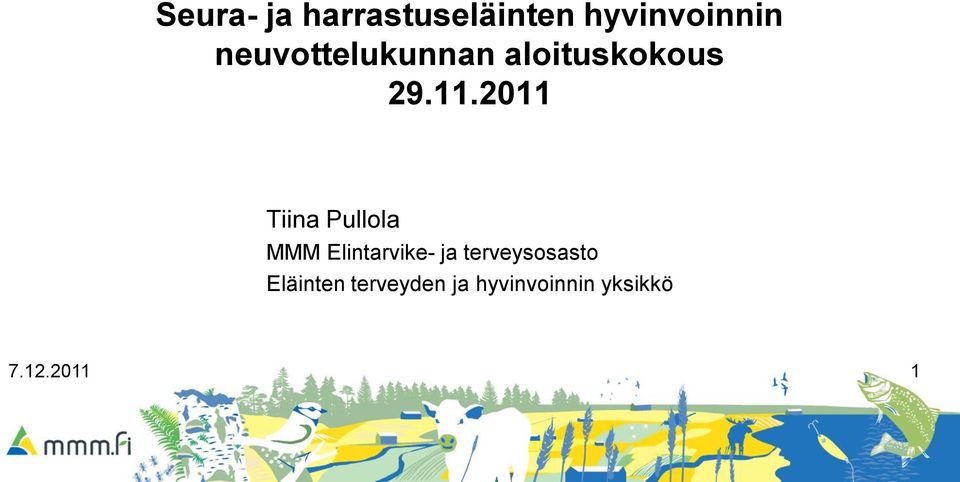 2011 Tiina Pullola MMM Elintarvike- ja