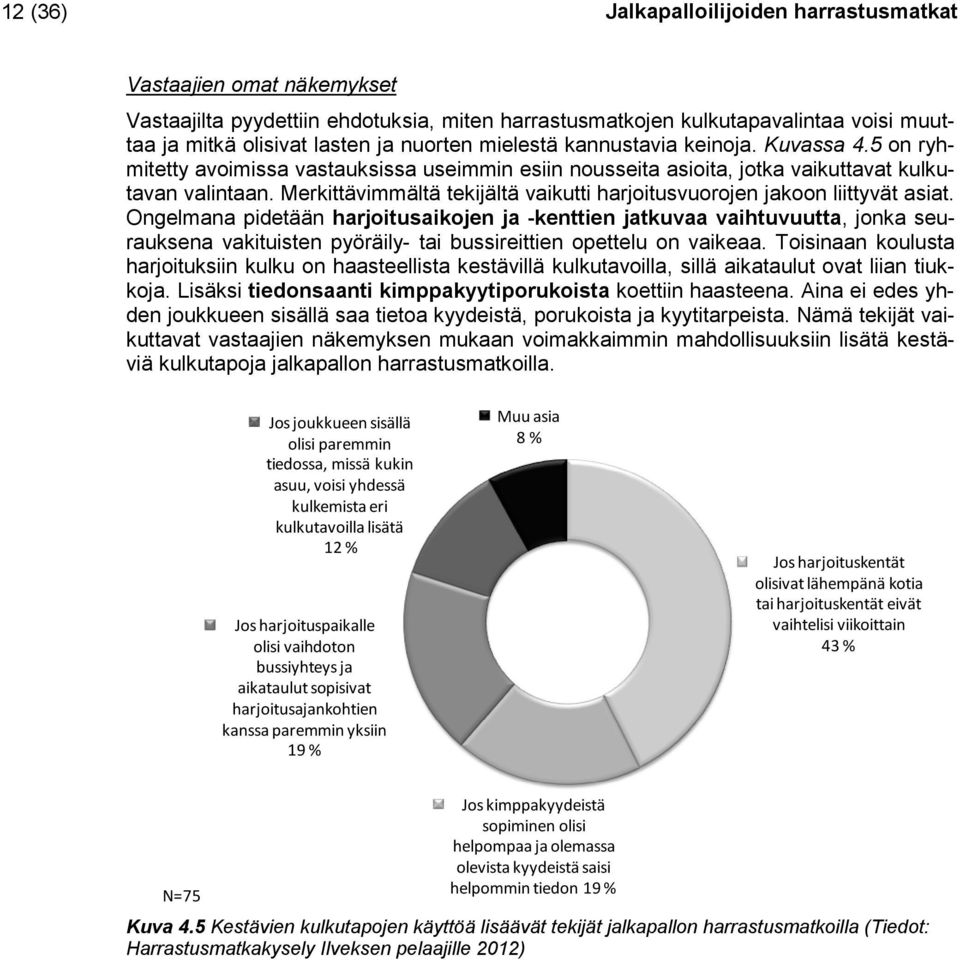 Merkittävimmältä tekijältä vaikutti harjoitusvuorojen jakoon liittyvät asiat.