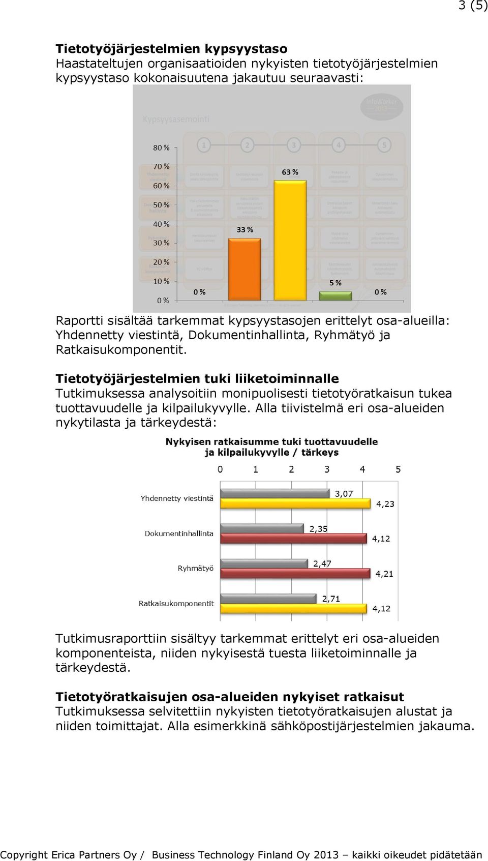 Tietotyöjärjestelmien tuki liiketoiminnalle Tutkimuksessa analysoitiin monipuolisesti tietotyöratkaisun tukea tuottavuudelle ja kilpailukyvylle.