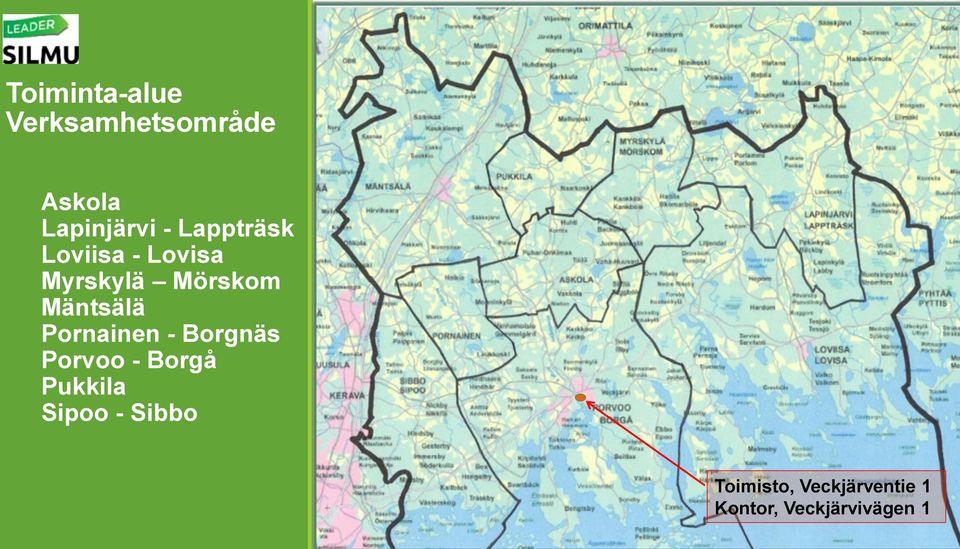 Pornainen - Borgnäs Porvoo - Borgå Pukkila Sipoo -