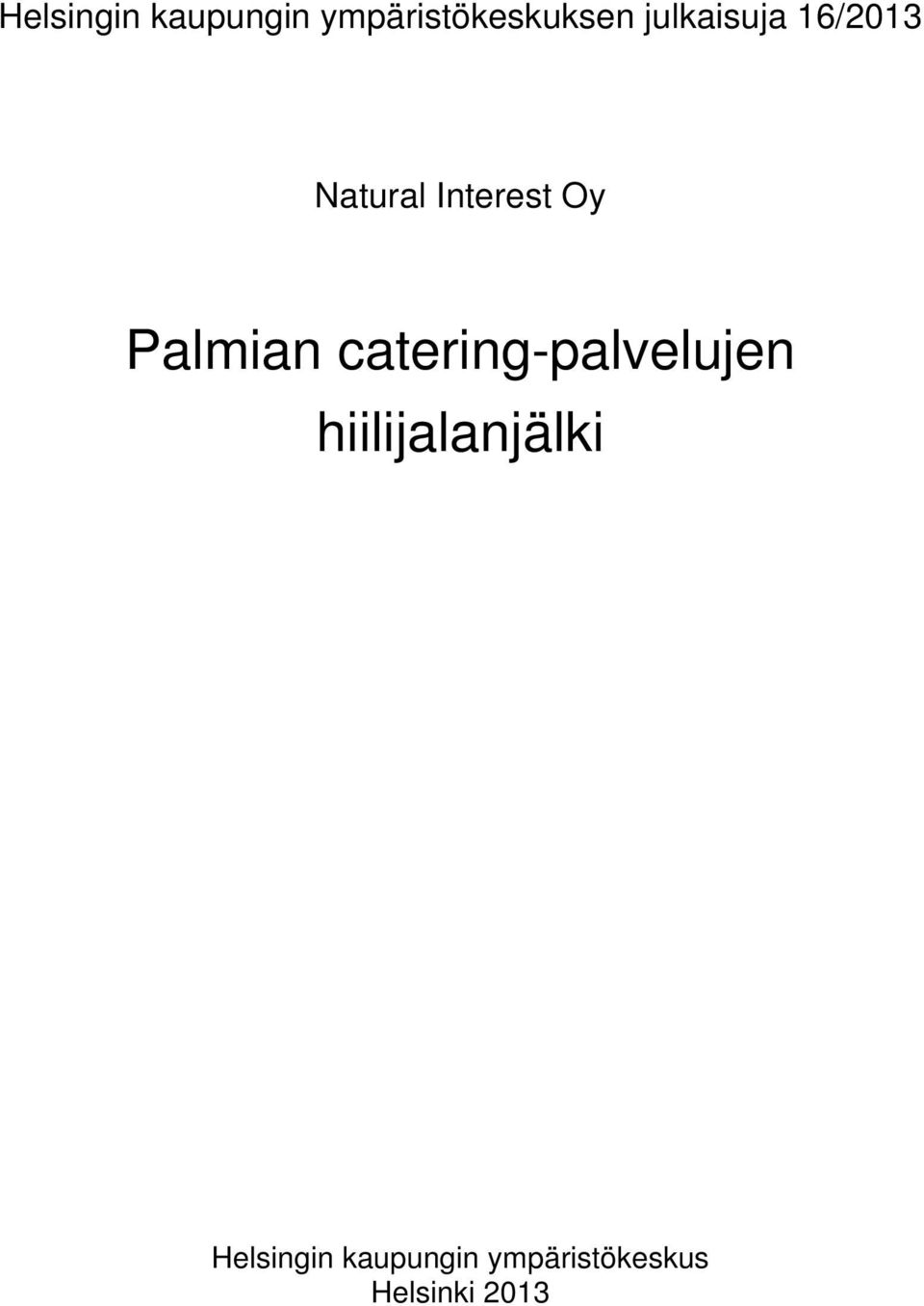 Palmian catering-palvelujen