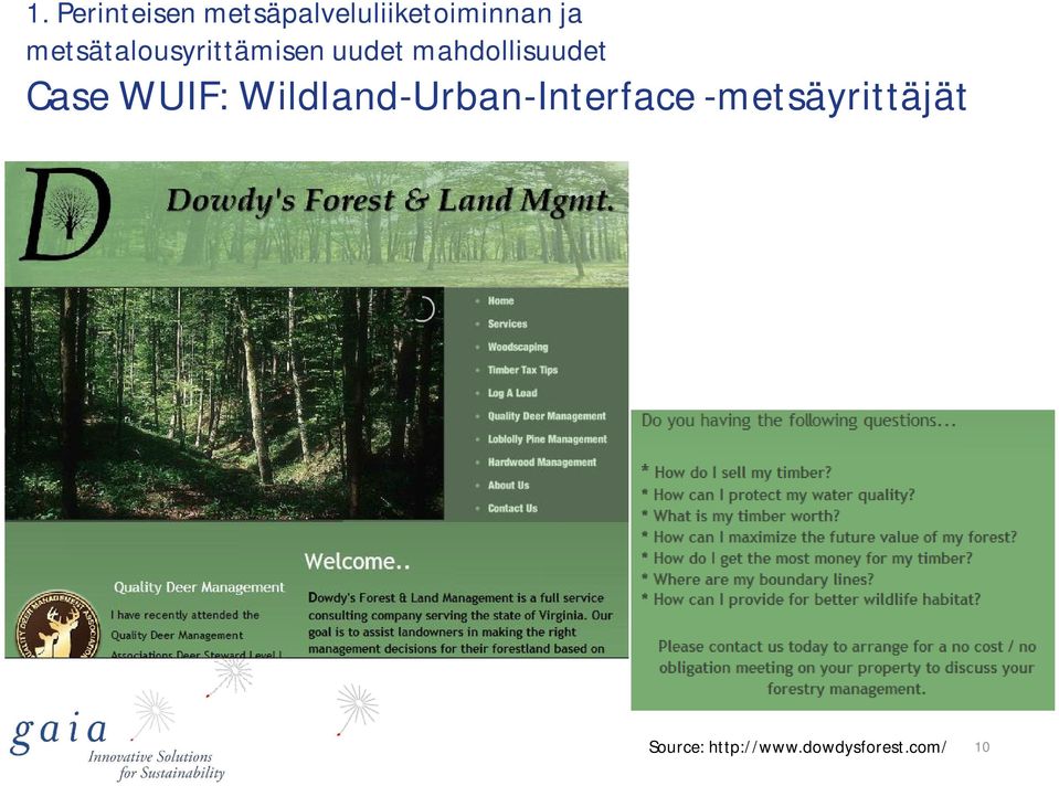 Case WUIF: Wildland-Urban-Interface